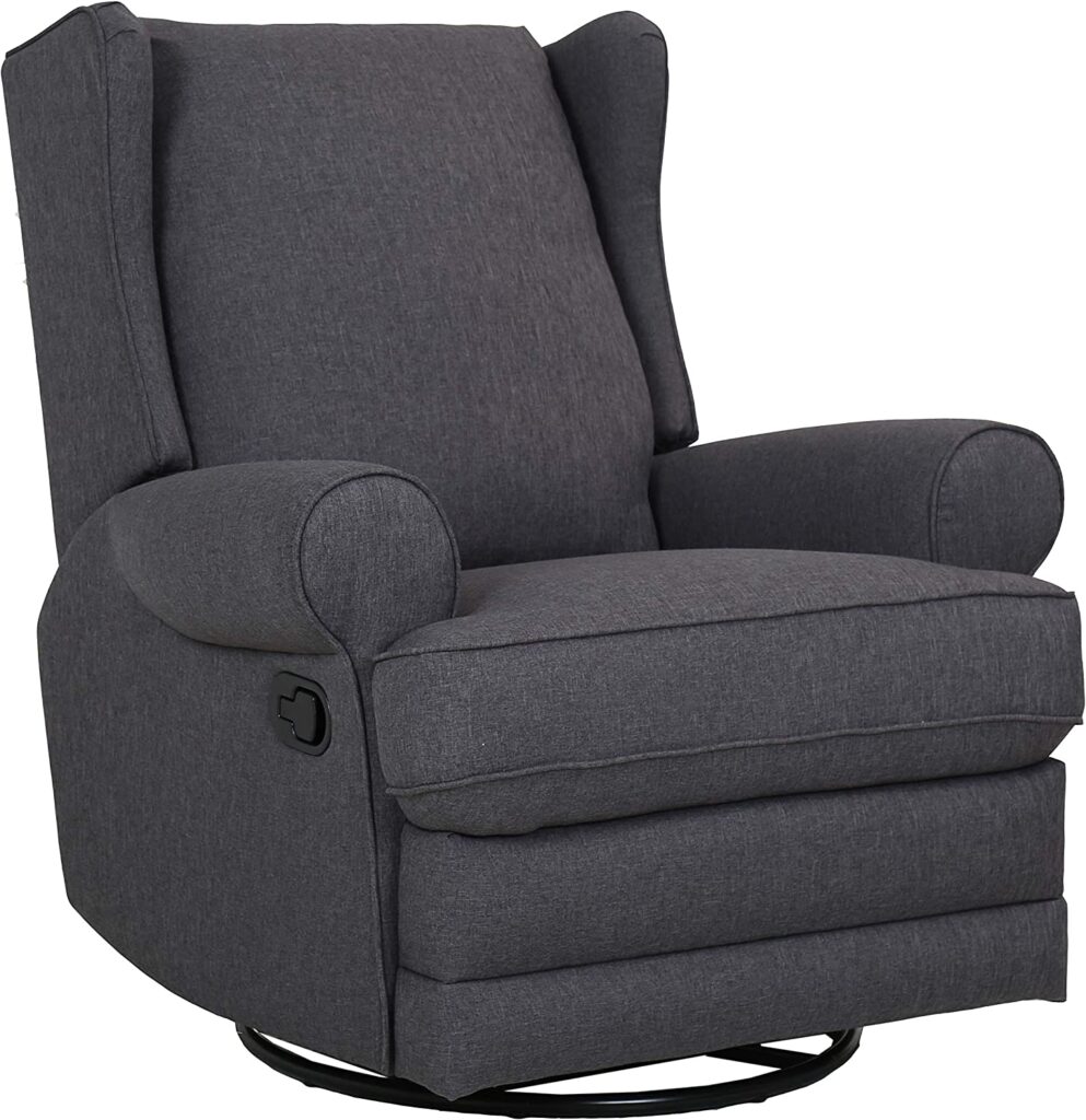 Amazon Brand - Upholstered Swivel Glider Recliner